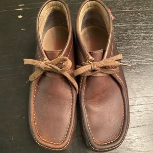 Clarks Padmora Brown Leather Wallabee Style Lace-Up Gum Sole Oxford Shoe